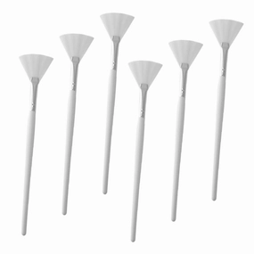 CLISPEED 6pcs Fan-shaped Facial Mask Applicator Brush for and Ergonomic Design for Even Application of Face Masks and Treatments Portable Brush for Women