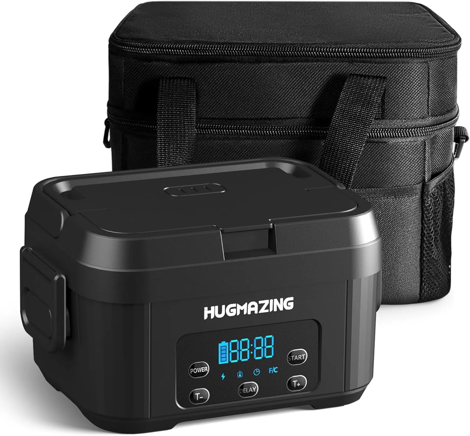 Cordless Electric Lunch Box – Rechargeable Self-Heating Food Warmer with 1100ML SS Container, Battery-Powered Heated Lunch Box, Perfect for Travel, Office Meals for Adults, Men & Women