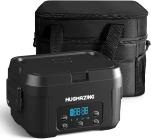 Cordless Electric Lunch Box – Rechargeable Self-Heating Food Warmer with 1100ML SS Container, Battery-Powered Heated Lunch Box, Perfect for Travel, Office Meals for Adults, Men & Women