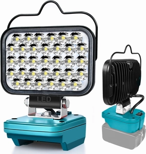 Cordless LED Work Light for Makita 14.4V/18V LXT Battery,Portable Flashlight Jobsite Light Spotlight Tool for Makita BL1850,Lamp Flood Light for Repairing/Outdoor Camping/Garages/Emergency(No Battery)