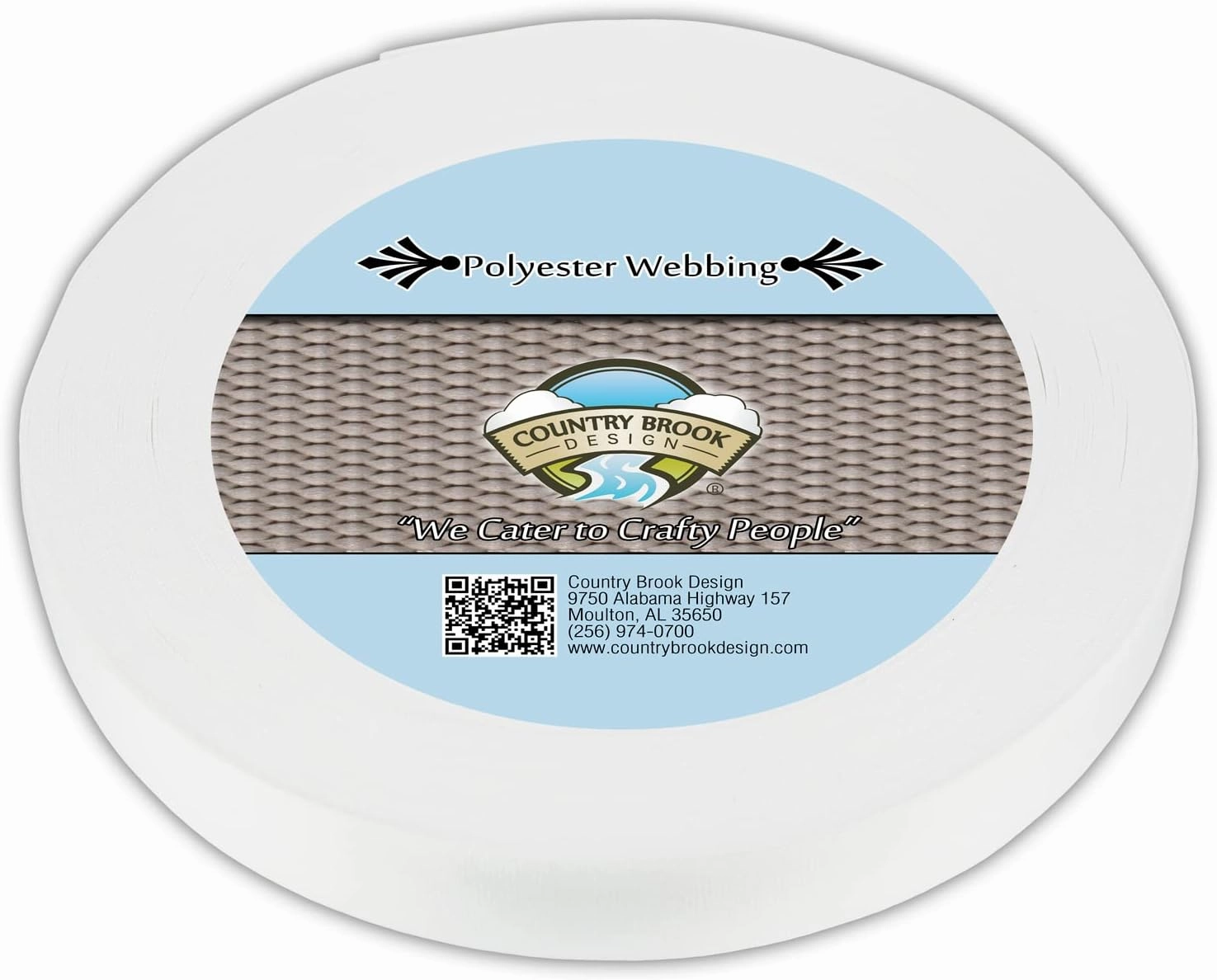 Country Brook Design - 1 inch Printable Heat Set Lanyard Polyester Webbing, 50 Yards