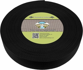 Country Brook Design - 2 Inch Black Polypropylene (Polypro) Webbing