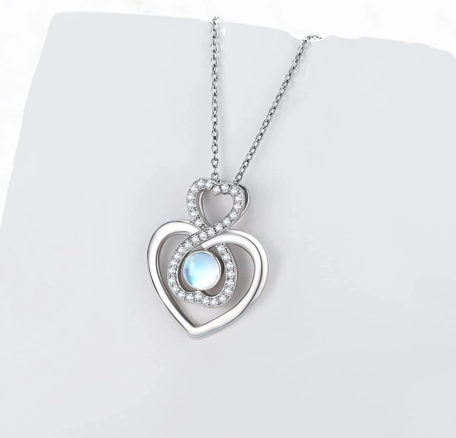 CUOKA MIRACLE Animal Love Necklace 925 Sterling Silver Cute Animal Necklace Animal Jewelry Gift for Animal Lover Mother's Day Birthday Woman