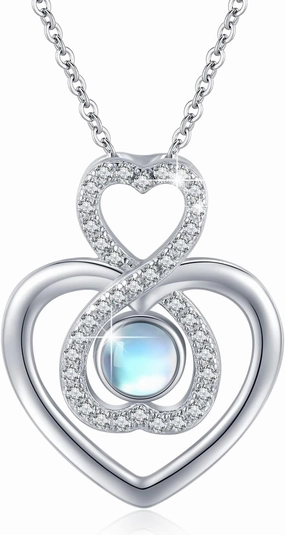 CUOKA MIRACLE Animal Love Necklace 925 Sterling Silver Cute Animal Necklace Animal Jewelry Gift for Animal Lover Mother's Day Birthday Woman