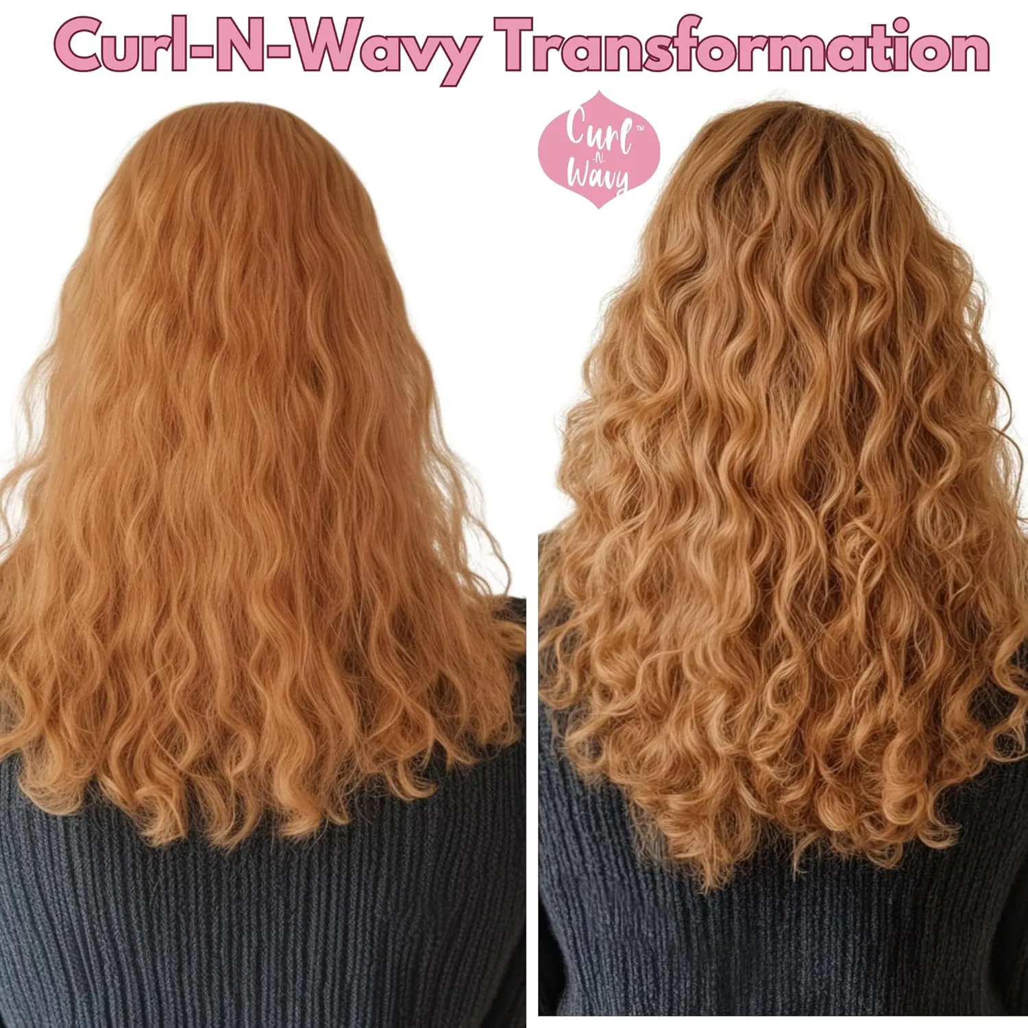 Curl-N-Wavy Curl Defining Leave-In Conditioner & Detangler, 8 oz & 2 oz Travel Size Set - Hydrated, Shiny Curls, Sulfate, Paraben Free (COCONUT MILK)