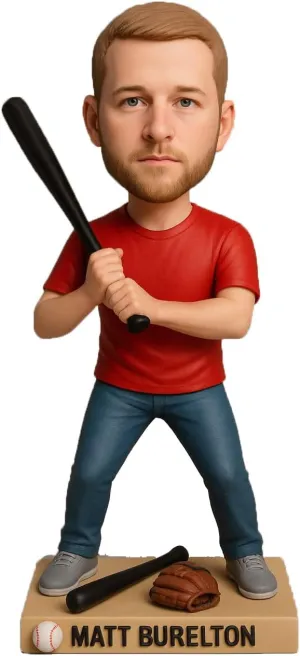 Custom Bobblehead,Personalized Baseball Player Figurine, Handmade Bobblehead Doll,Action Figure Based on Your Photo
