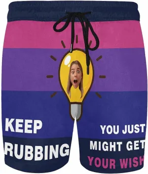Custom Funny Swim Shorts with Faces Customized Gifts Mens Swim Trunks Wife Girlfriend Photos Beach Board Short for Men