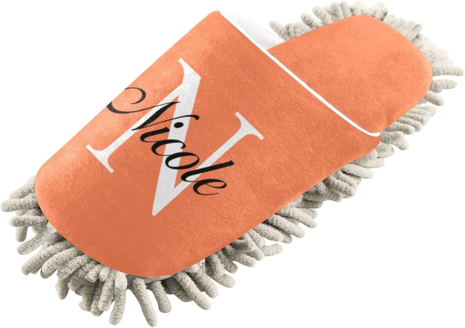 Custom Mop Slippers for Floor Cleaning Personalized Washable Microfiber Cleaning Mop Slippers