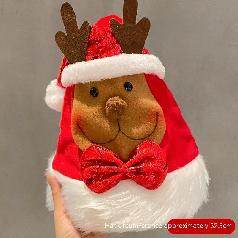 Cute and Festive 3D Christmas Themed Tree and Reindeer Hats