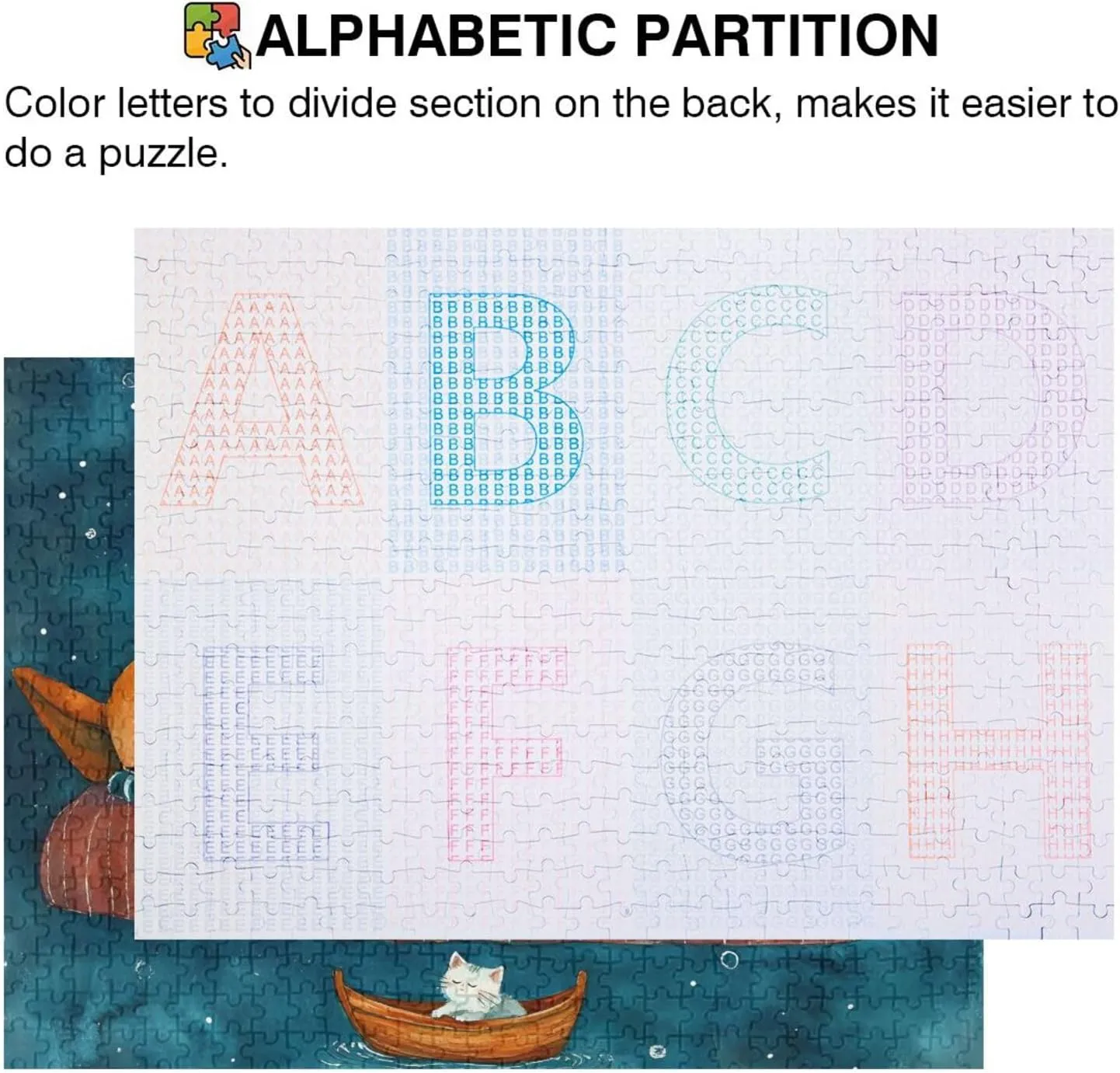 Cute Creepy Dachshund Fish Puzzle Games for Adults with Letters on Back Puzzle 1000 Pieces Adult