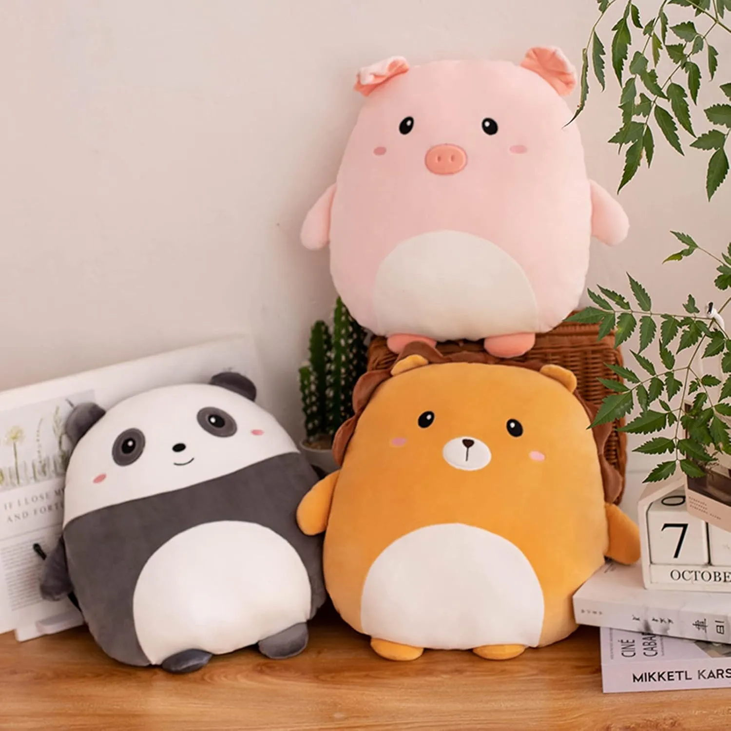 Cute Deer Plush Pillow, 16 inch Stuffed Animal Toy, Kawaii Deer Plushies Throw Pillow Toys Gifts for Room Decor, Kids Birthday, Valentine