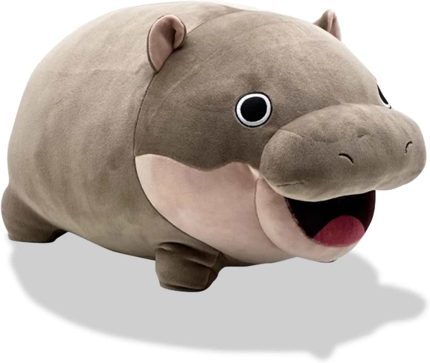 Cute Moo Deng Hippo Plush Pygmy Hippo Plushie Toy Soft MooDeng Hippo Stuffed Animals for Fans Gift Moo Deng Hippopotamus Plushie Doll for Boys Girls Kids Adults 16 inch