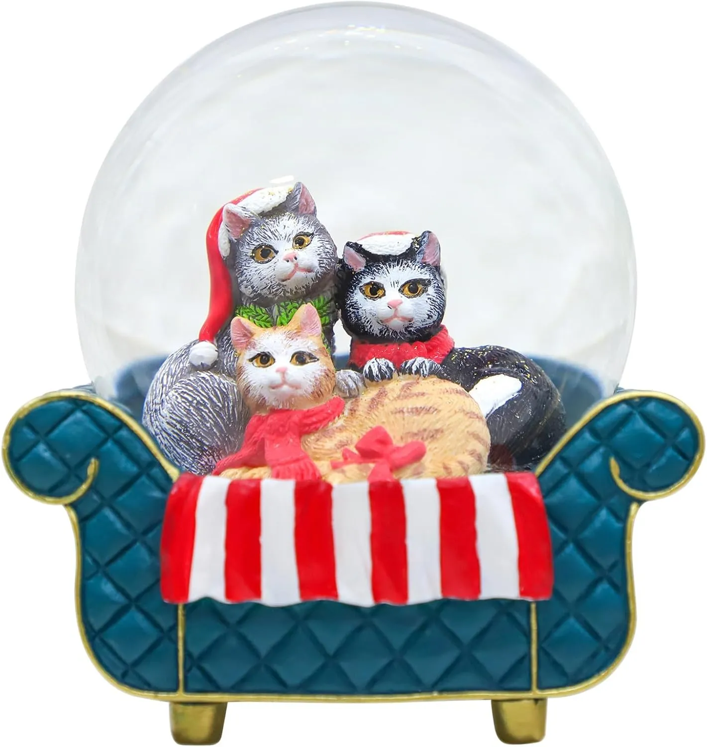 Cute Snow Globes with Cats, 100MM(D) Snowglobes for Holiday Decorations, Graduation Gifts for Her Girls