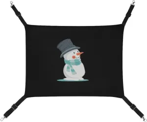 Cute Snowman Hanging Cat Bed Soft Breathable Pet Hammock for Cage Pet Sleeper for Kitten Ferret Puppy Rabbit