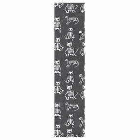 Cute Cat Skeletons Bone Grip Tape roll for Skateboards Non-Skid Scooter Accessories Grip Tape for Longboard Waterproof mini Cruiser Skateboard Grip, 44×10 Inch