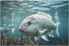 Cute Fish Underwater 500 Piece Puzzles for Adults Jigsaw Puzzles for Adults and Kids 500 Piece Educational Games Colorful Puzzles for Home Decoration Gift for Women Men 20.5x15 Inch