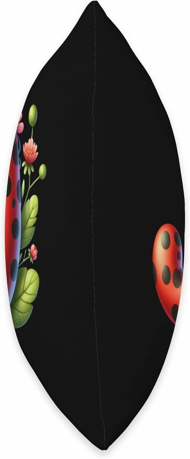 Cute Ladybug Letter Jette Name Ladybug Insect Throw Pillow