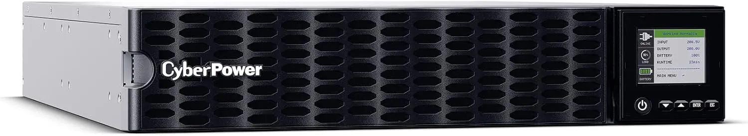 CyberPower OL5KRTHD Smart App Online Sinewave UPS System, Double conversion, 5000VA/5000W, 4 Outlets, 2U Rack/Tower , RMCARD205 Pre-Installed