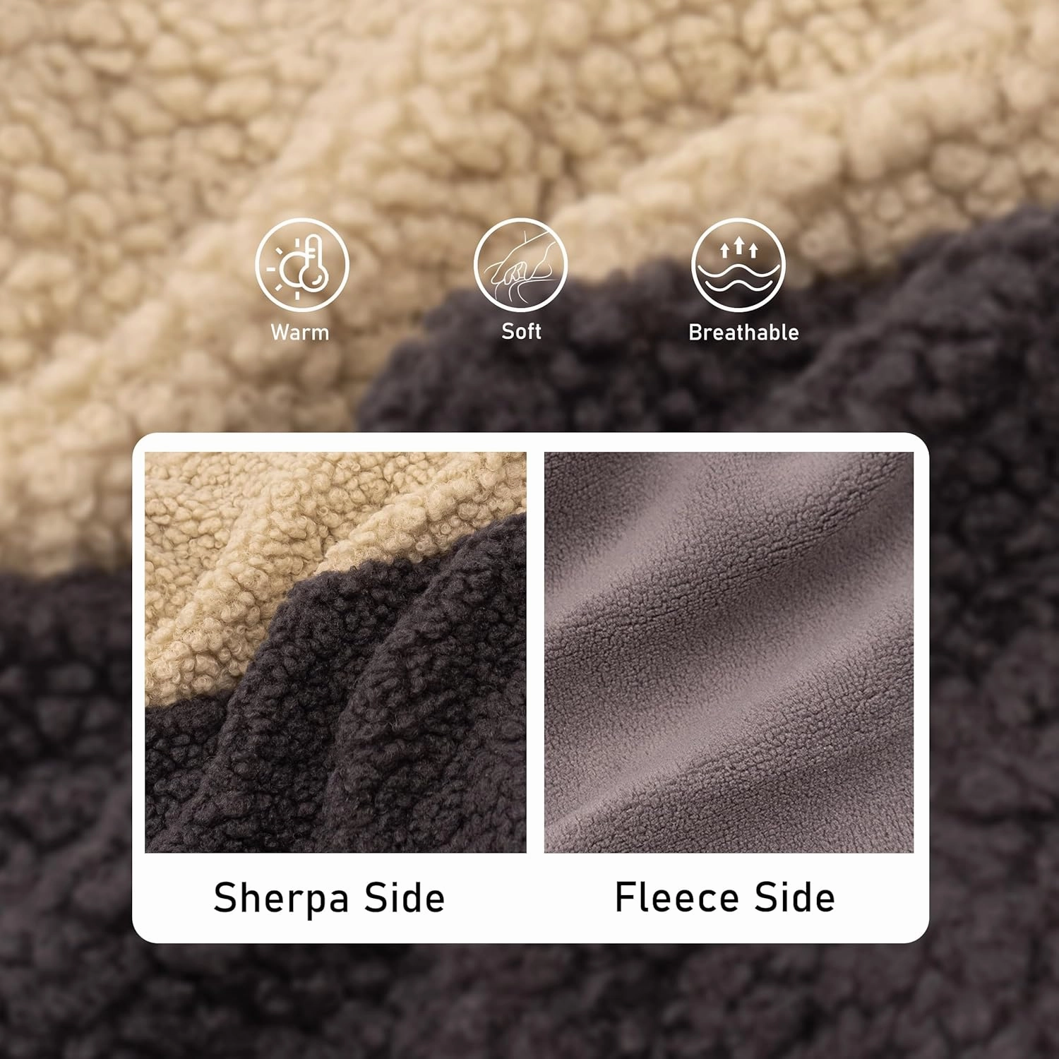 cyeollo Warm Dog Coat Sherpa Dog Winter Coat, Reversible Fleece Dog Jackets Sweater Vest for Small Dogs Male with Leash Hole, Soft Cold Weather Dog Clothes, Khaki M