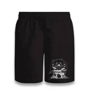 Da Vinci Man Drum Playing Black Shorts