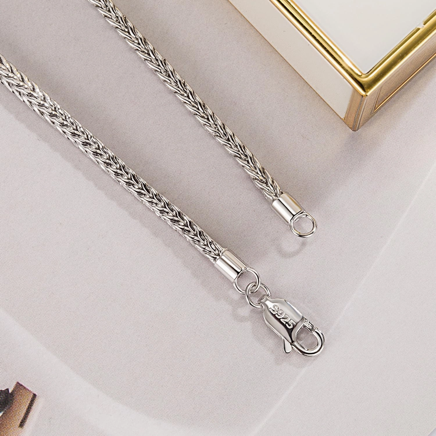 Dainty 925 Sterling Silver Chopin Chain Bracelet Women Bohemian Stackable Figaro/Box/Snake Bracelet 2MM 5 "5.9" 6.3 "6.7" 7 "7.5" 8" Jewelry Gift