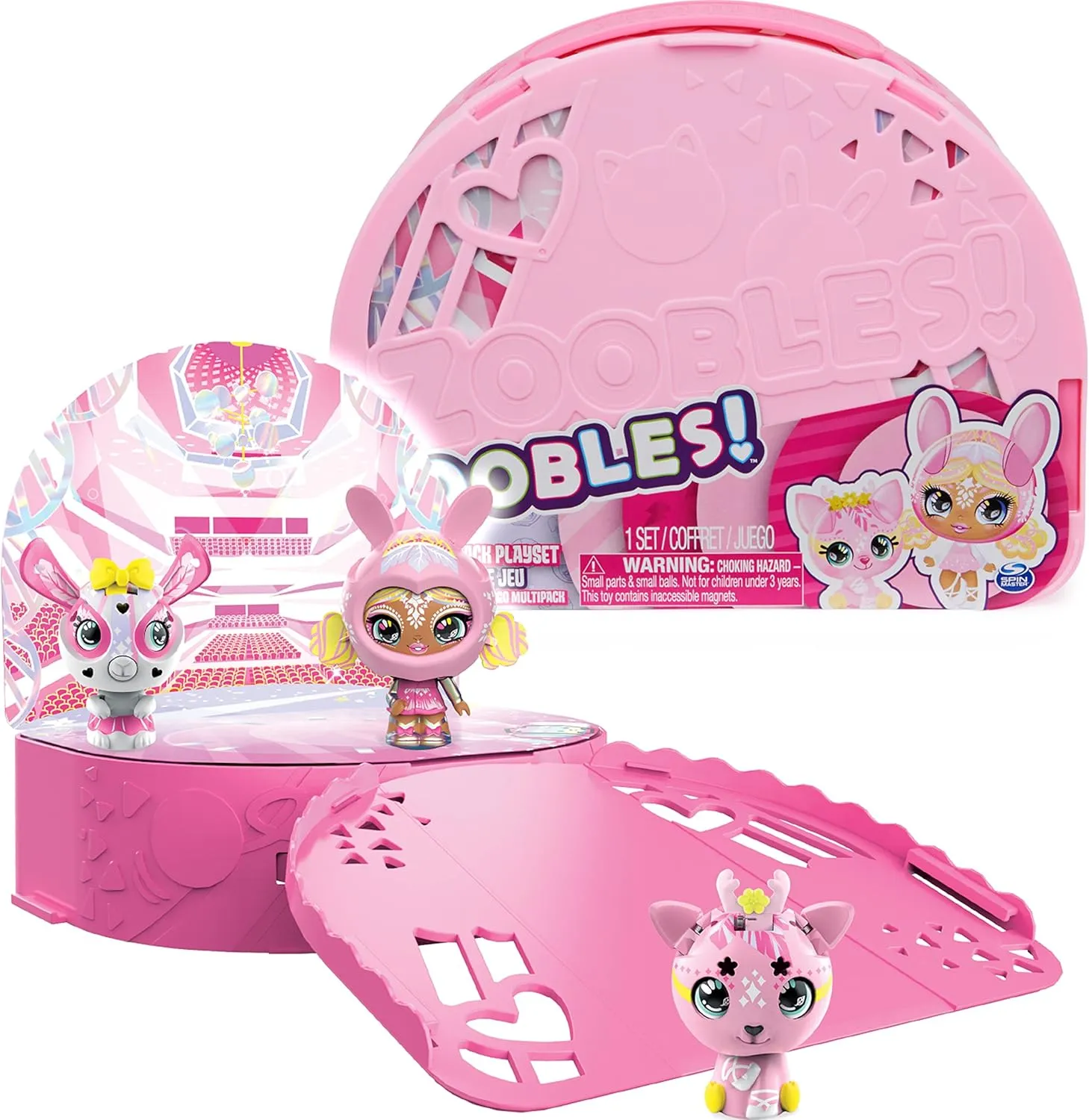 Dance Studio Multipack Playset and Storage Case with 3 Exclusive Transforming Collectible Figures, Kids Toys for Girls Aged 5 and Above