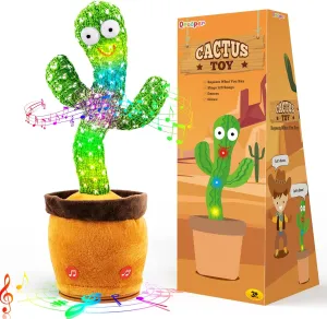 Dancing Talking Cactus Toy, Baby Toys for Boys Girls, Cactus Baby Toy Repeat What You Say, Toddler Gifts Mimicking Singing 120 Songs and 15 Second Voice Recorder Musical Toys