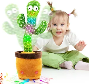 Dancing Talking Cactus Toy, Baby Toys for Boys Girls, Cactus Baby Toy Repeat What You Say, Toddler Gifts Mimicking Singing 120 Songs and 15 Second Voice Recorder Musical Toys