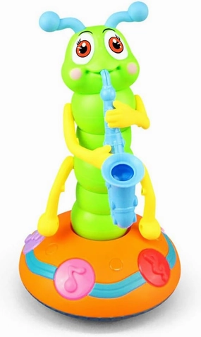 Dancing Caterpillar Saxophone Musical Toy with Music and Lights for Boys and Girls