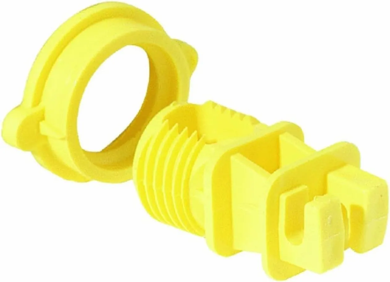 DARE PRODUCTS WESTERN-RP-25 831913 Western Screw-Tight Round Post Insulator (25 Pack), Yellow