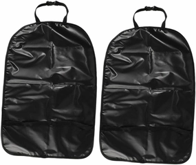 DECHOUS Boys and Girls Car Seat Protector 2 Pack Waterproof Backseat Protectors Kick Mats for Car Seats Backrest Easy to Clean Black