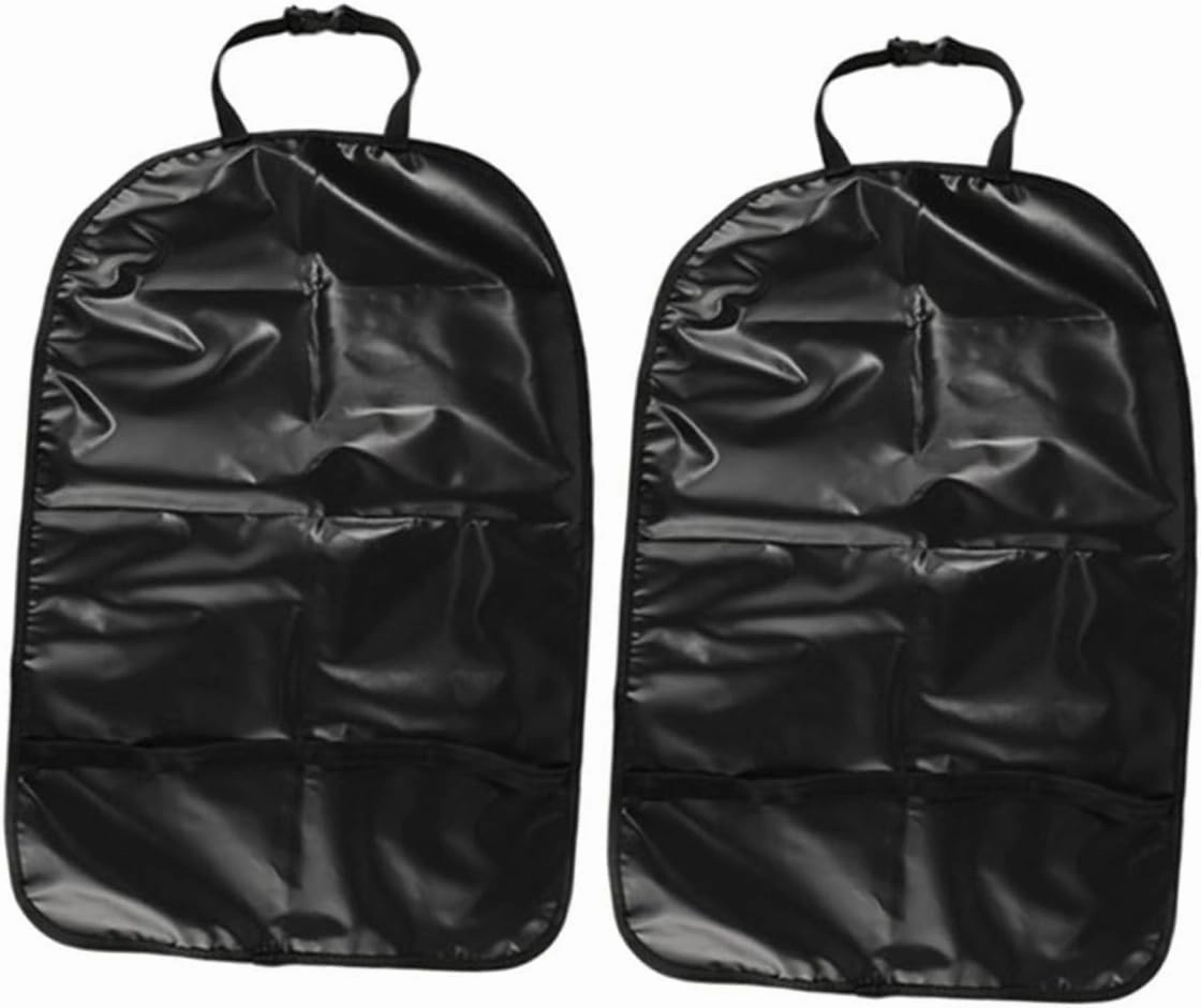 DECHOUS Boys and Girls Car Seat Protector 2 Pack Waterproof Backseat Protectors Kick Mats for Car Seats Backrest Easy to Clean Black