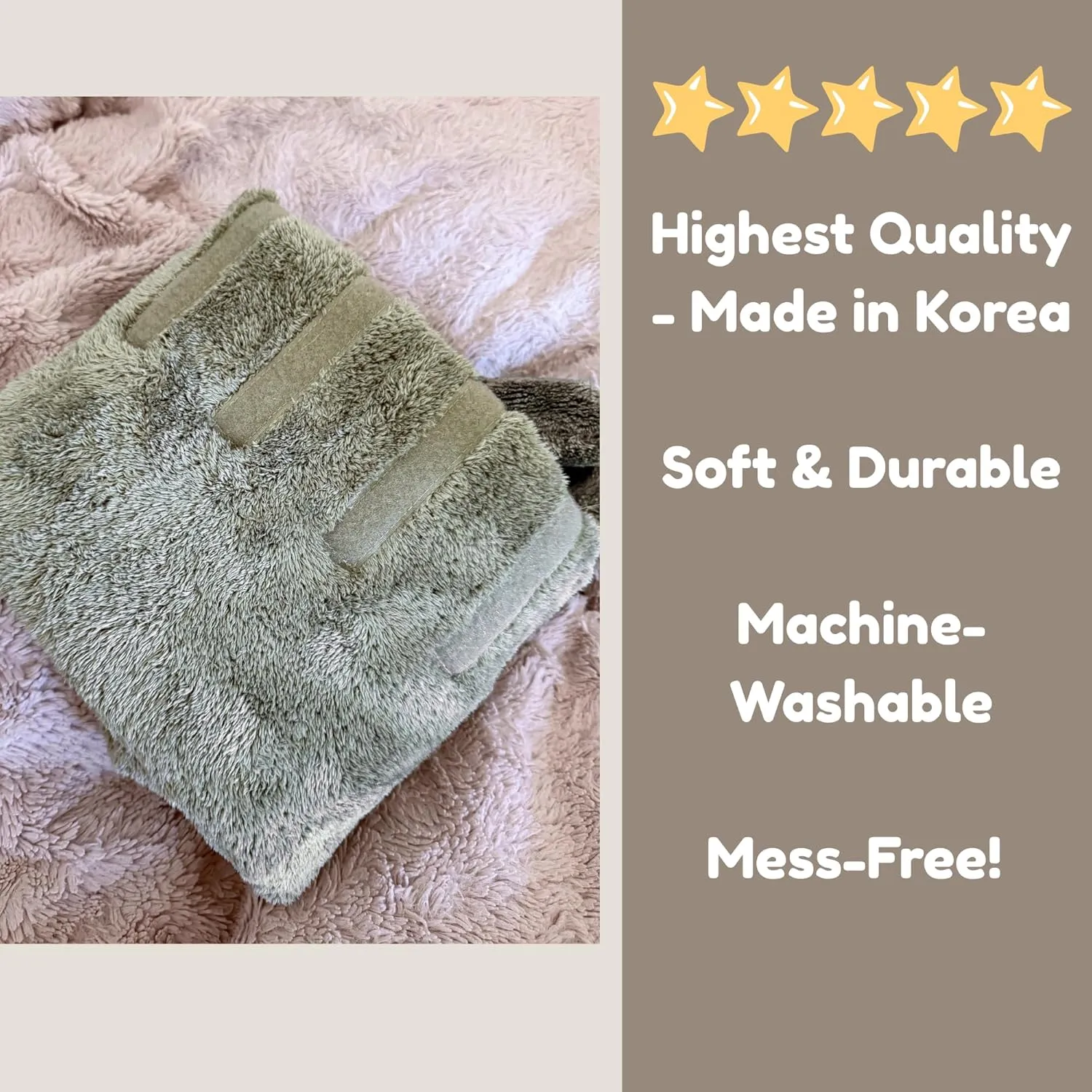 DERPYCHAPPY Premium Dog Towel Robe & Dog Bathrobe for Drying Dogs Made in Korea | Super Absorbent Quick & Adjustable Microfiber Bath Towel for Cats & Puppy Robes After Bath | Soft Warm Drying Coat