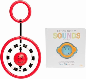 Developmental Milestones Set for Babies: NogginRings and Baby's First Book of 44 Sounds with Teether, Ages 0-12 Months