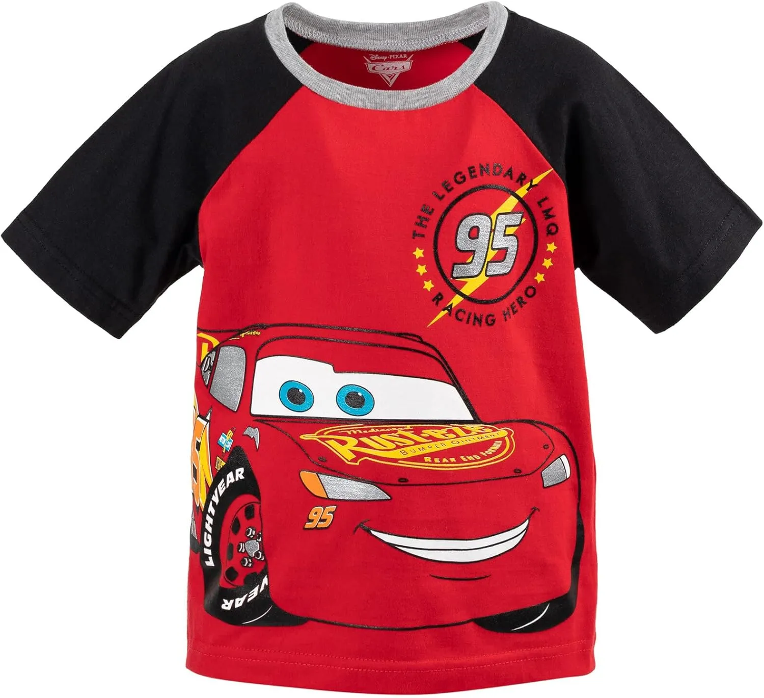 Disney Mickey Mouse Lion King Pixar Cars Pixar Toy Story French Terry T-Shirt and Shorts Outfit Set Toddler to Big Kid