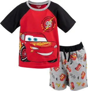 Disney Mickey Mouse Lion King Pixar Cars Pixar Toy Story French Terry T-Shirt and Shorts Outfit Set Toddler to Big Kid