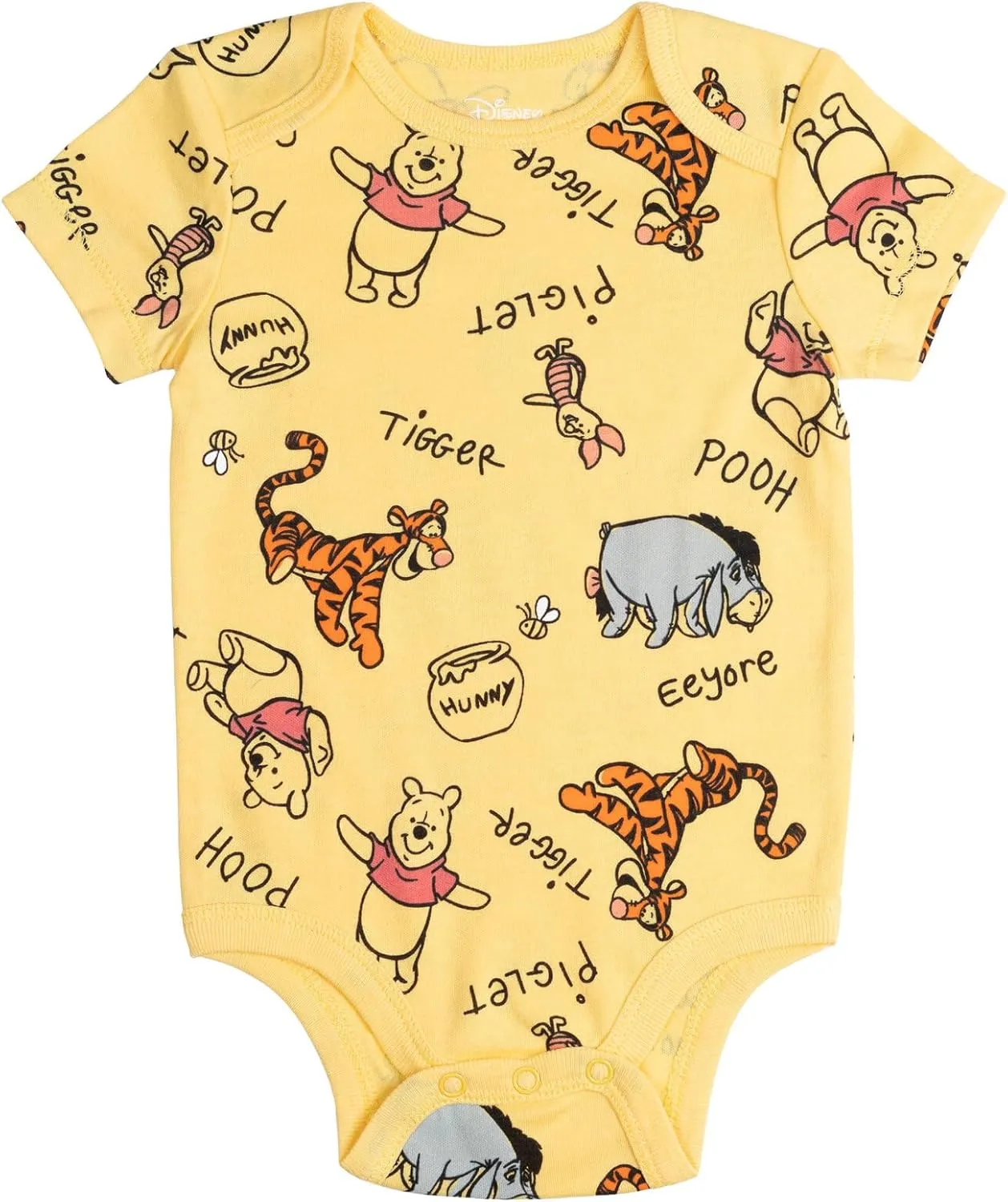 Disney Mickey Mouse Lion King Winnie the Pooh Pixar Toy Story Finding Nemo Baby 5 Pack Bodysuits Newborn to Infant
