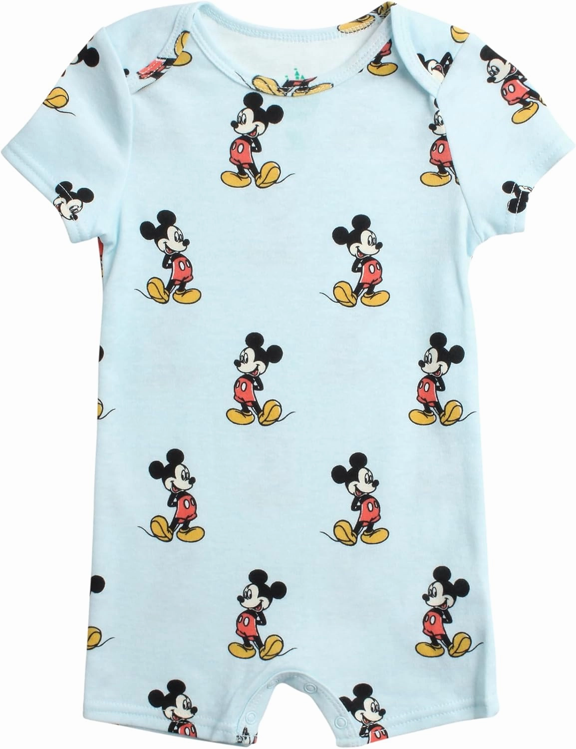 Disney Baby Boys Romper - 2 Pack Short Sleeve Baby Jumpsuit with Snap Closure - Cozy Baby Bodysuit for Boys (Newborn/Infant)