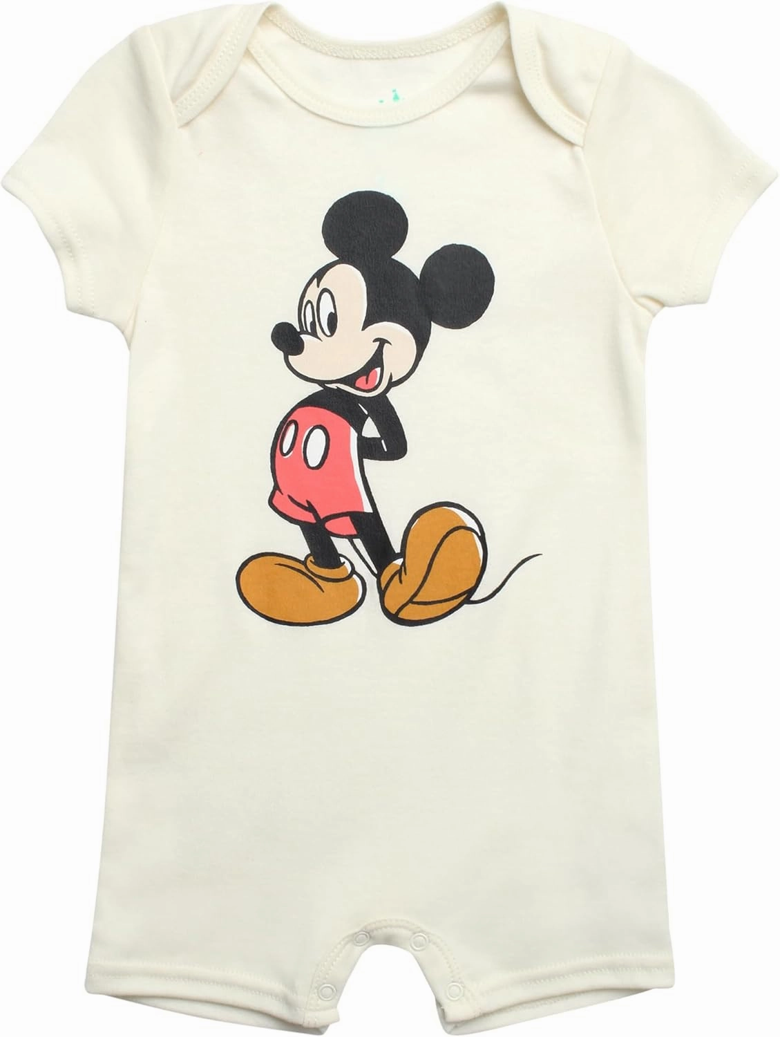 Disney Baby Boys Romper - 2 Pack Short Sleeve Baby Jumpsuit with Snap Closure - Cozy Baby Bodysuit for Boys (Newborn/Infant)