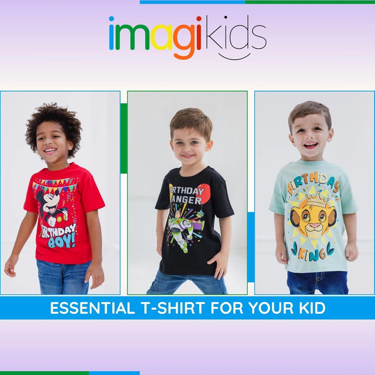 Disney Birthday T-Shirt Infant to Big Kid Sizes (12 Months - 10-12)