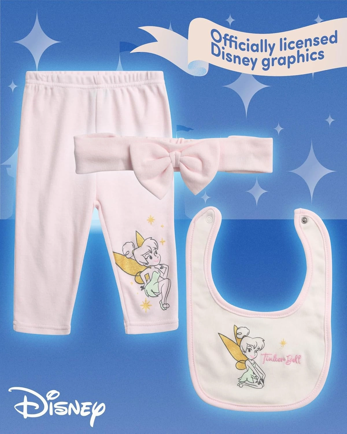 Disney Newborn Baby Boys Girls 7 Piece Layette Gift Set: Mickey Mouse, Winnie the Pooh & Minnie Mouse, 0-6M