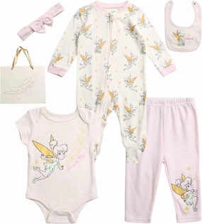 Disney Newborn Baby Boys Girls 7 Piece Layette Gift Set: Mickey Mouse, Winnie the Pooh & Minnie Mouse, 0-6M