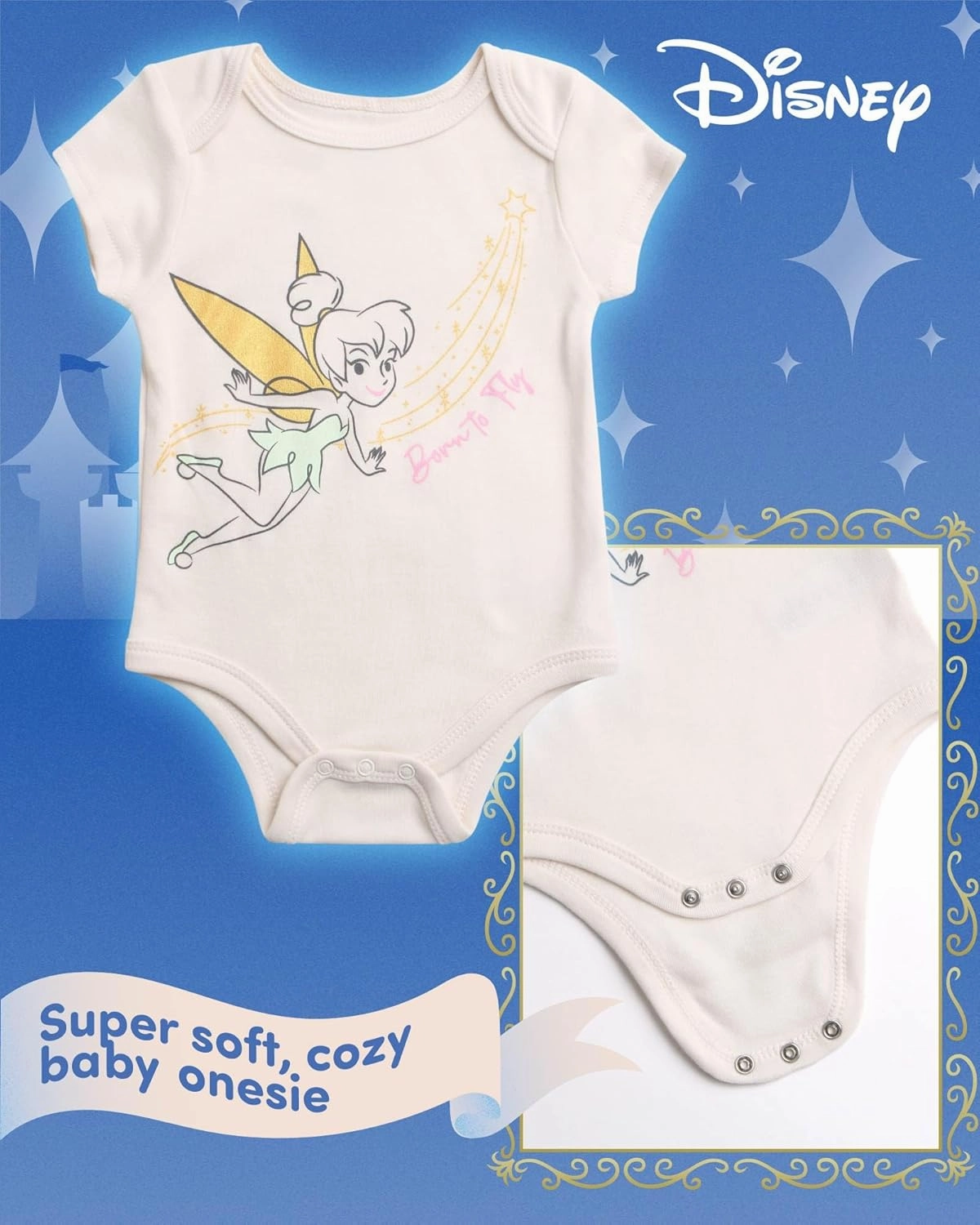 Disney Newborn Baby Boys Girls 7 Piece Layette Gift Set: Mickey Mouse, Winnie the Pooh & Minnie Mouse, 0-6M