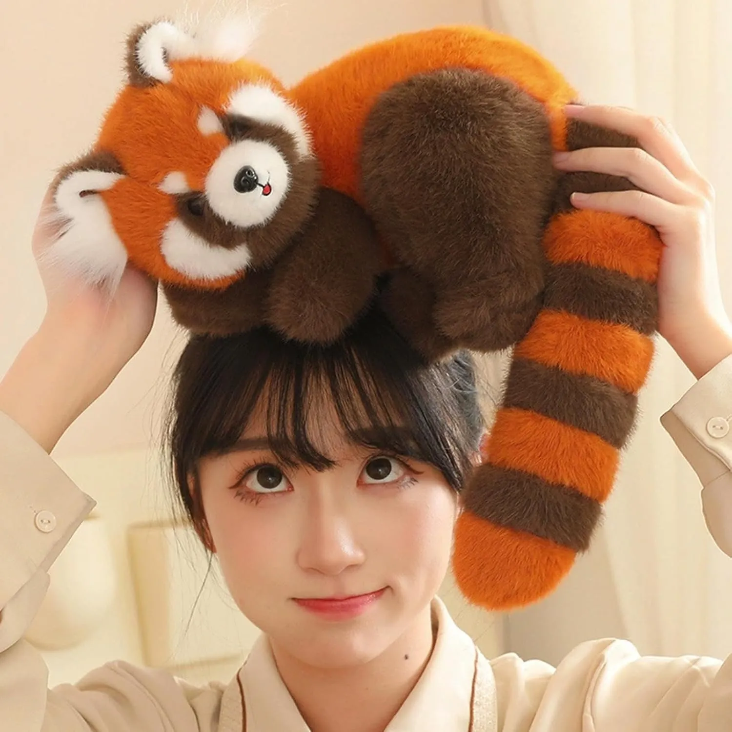 Ditucu Weighted Red Panda Stuffed Animals 0.8 lbs 11.8 inch Cute Plush Toys Soft Plushies Gifts for Kids