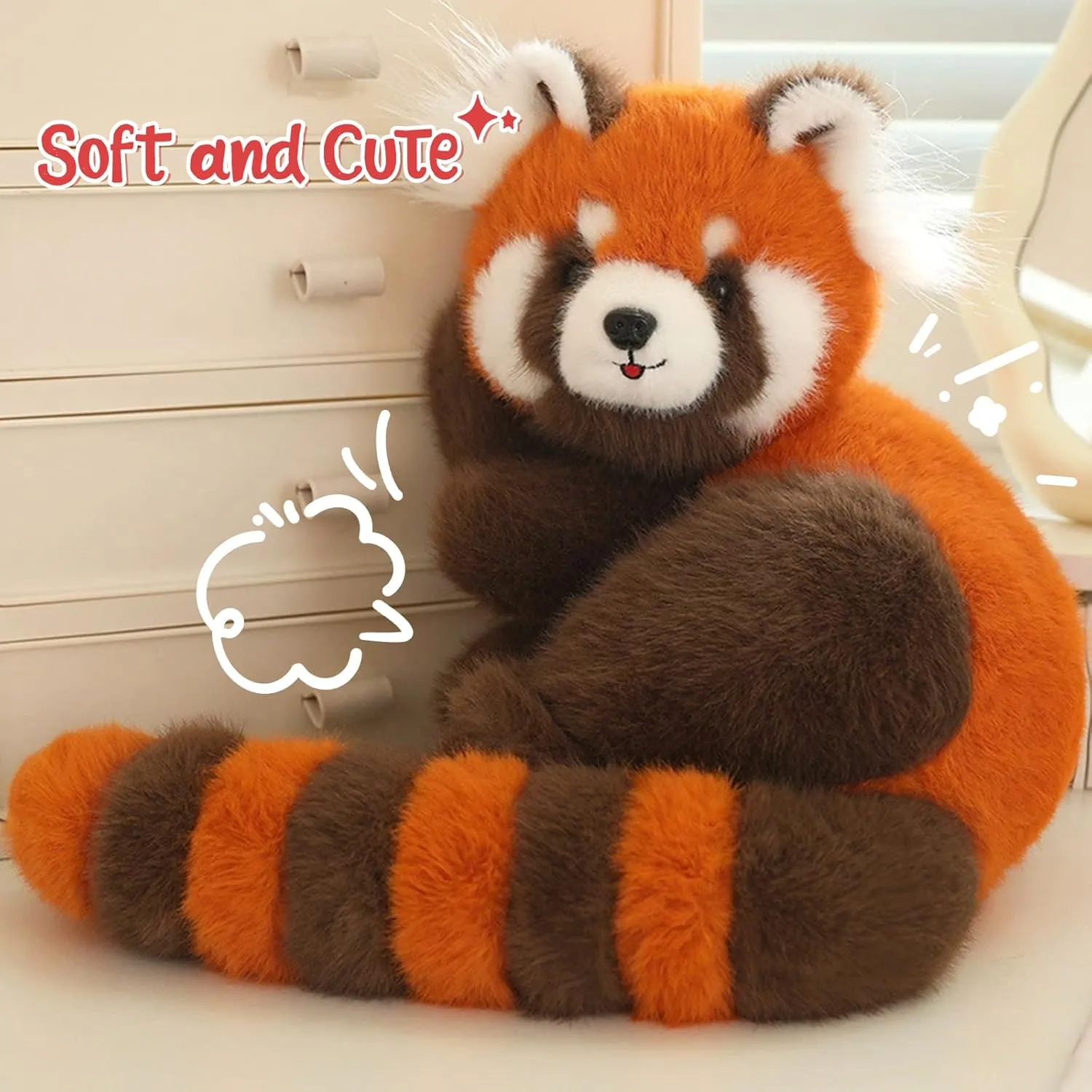 Ditucu Weighted Red Panda Stuffed Animals 0.8 lbs 11.8 inch Cute Plush Toys Soft Plushies Gifts for Kids