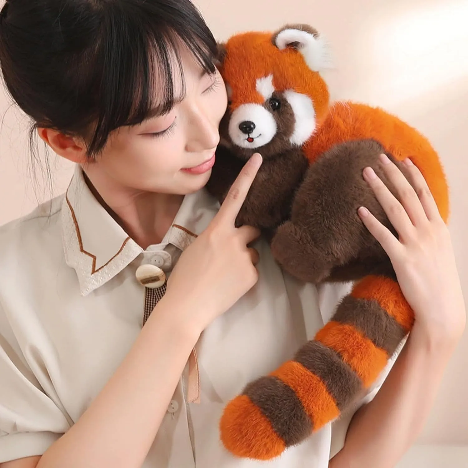 Ditucu Weighted Red Panda Stuffed Animals 0.8 lbs 11.8 inch Cute Plush Toys Soft Plushies Gifts for Kids