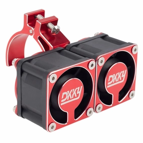 DKKY RC Motor Cooling Fan Heatsink with 42mm Mount for Arrma Axial Traxxas 1/6 1/8 1/10 RC Models with 4274 4286 Motor (Red)
