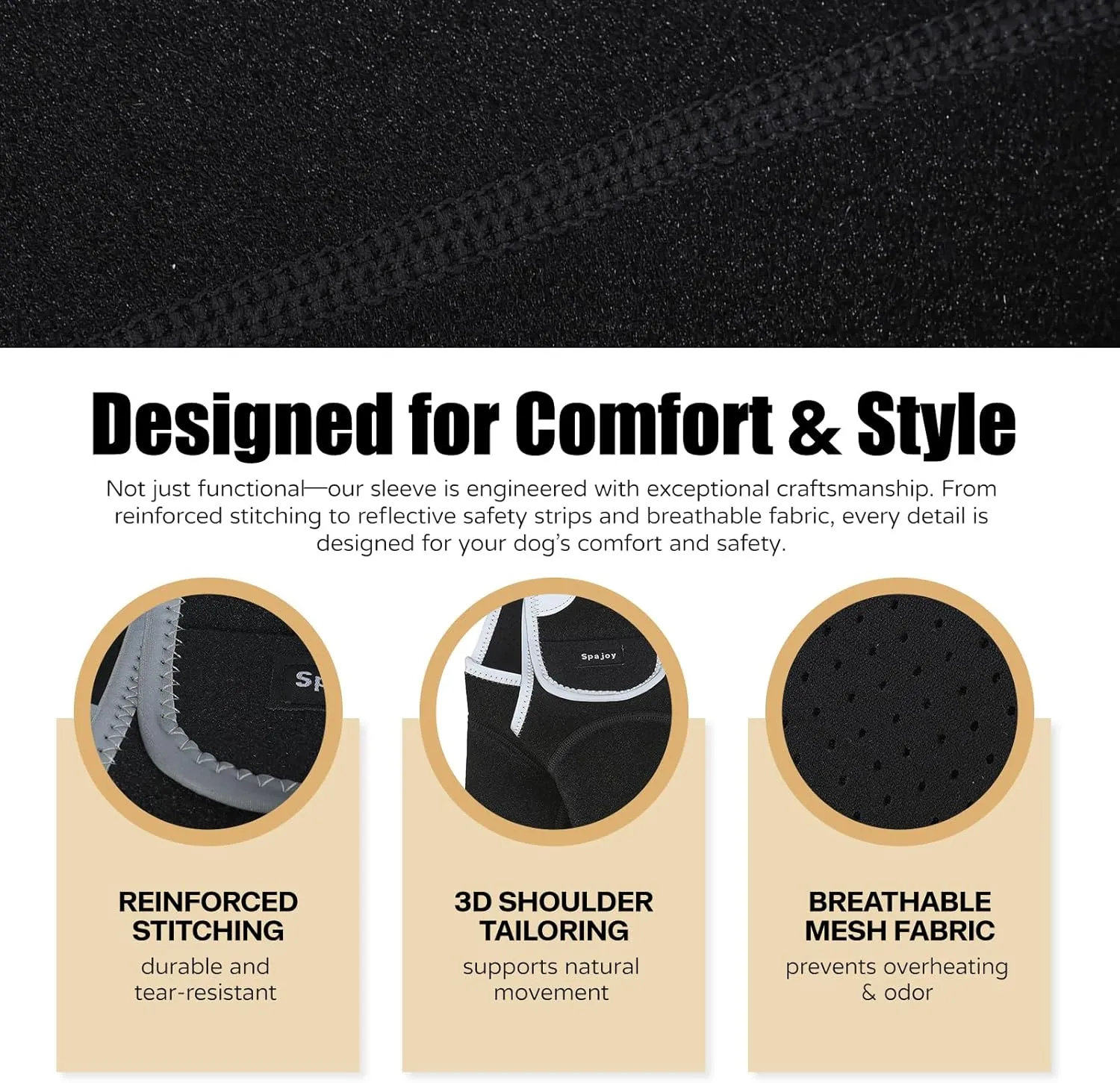 Dog Recovery Suit, Medical Cone Alternative, Abrasion Resistant Dog Recovery Sleeve, Washable 3mm Thick and Waterproof, Pet Wounds Prevent Licking, Bite, Being Wet, and Keep Dry