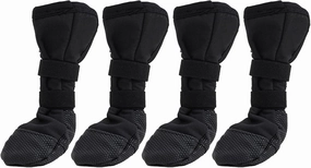Dog Feet Covers Protective Shoes for Pet with Adjustable Sticker Shoes Dogs Thick Grip Booties with Adjustable Stick