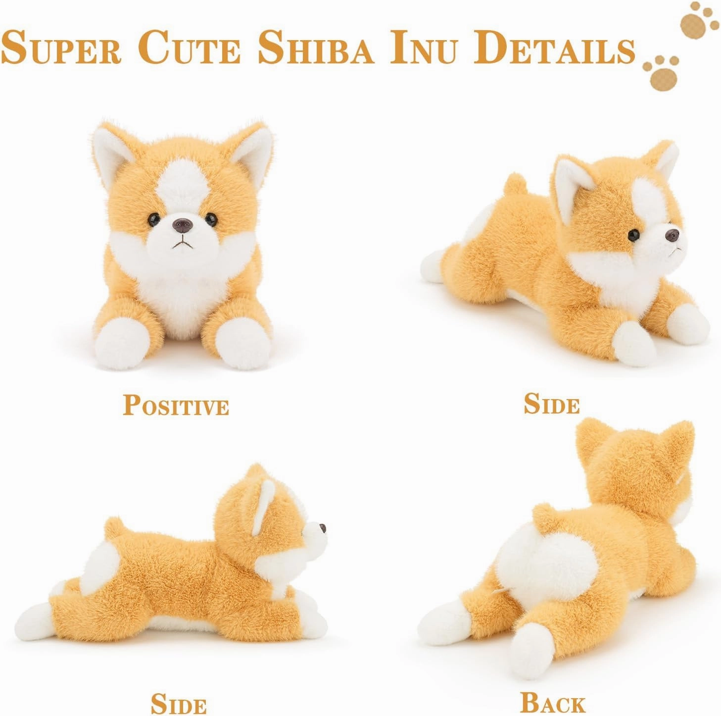 Dog Weighted Stuffed Animals, 23.6 Inch Weighted Dog Plush Animal, Cute Corgi Plush Toy Pillow, Soft Puppy Plushie Gifts for Kids, Boys and Girls